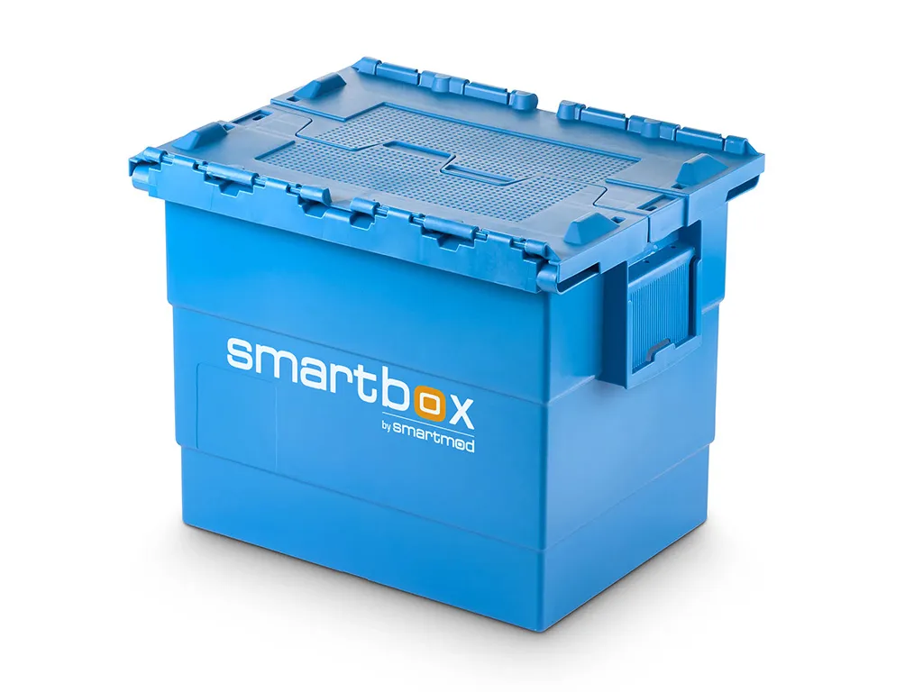 Wiederverwendbare blaue smartbox-Transportbox von smartmod